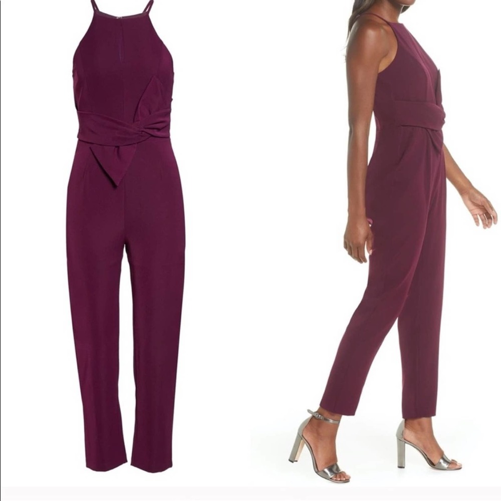 New! Adelyn Rae Spring Halter Neck Jumpsuit - Picture 3 of 11